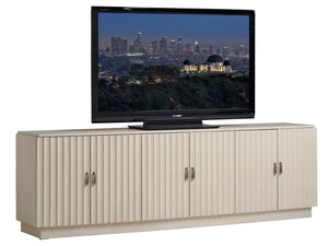 Lexington Sligh San Marcos Media Console - Elegant Hollywood Regency Design With Adjustable Shelves & Ample Storage Opaline Wood 310-661