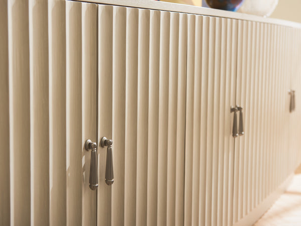 Lexington Sligh San Marcos Media Console - Elegant Hollywood Regency Design With Adjustable Shelves & Ample Storage Opaline Wood 310-661