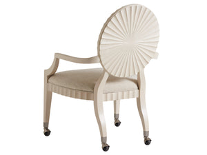 Lexington Sligh Preston Game Chair: Elegant Hollywood Regency Design With Scalloped Detailing And Smooth Casters Opaline Wood 310-938-01