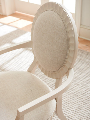 Lexington Sligh Gilmore Desk Chair - Elegant Hollywood Regency Design With Curved Lines And Soft Performance Fabric Opaline Wood 310-937-01