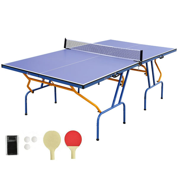 English Elm Double Fish Foldable Ping Pong Table Mdf Surface Solo Practice Ready Indoor Outdoor W3087P251052