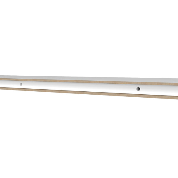English Elm Floating Shelf Lyle Set of Two White Engineered Wood 47.2" Modern Space-Saving Display Shelf B092P245920