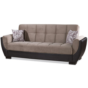 English Elm Primenest Skyhaven Convertible Sofabed With Storage - Stylish Brown Microfiber For Small Spaces B030P286501-GIGA