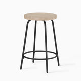 Comfort Pointe Como Backless Wood and Metal Counter Height Stool White washed / Black base