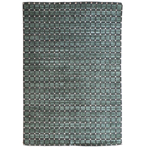 Capel Rugs Tattersall Eco-friendly Handloomed Area Rug - Classic Plaid Design For Versatile Home Decor Jade, Black 100% Polyester 3112rs07060906275