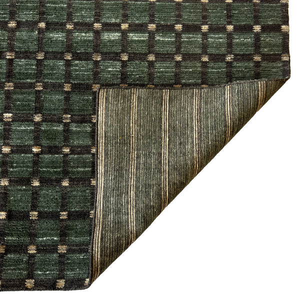 Capel Rugs Tattersall Eco-friendly Handloomed Area Rug - Classic Plaid Design For Versatile Home Decor Jade, Black 100% Polyester 3112rs07060906275