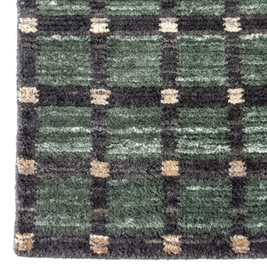 Capel Rugs Tattersall Eco-friendly Handloomed Area Rug - Classic Plaid Design For Versatile Home Decor Jade, Black 100% Polyester 3112rs07060906275