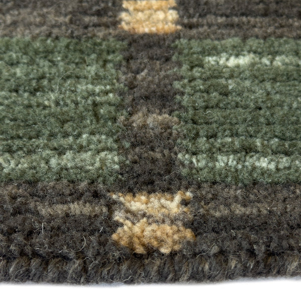 Capel Rugs Tattersall Eco-friendly Handloomed Area Rug - Classic Plaid Design For Versatile Home Decor Jade, Black 100% Polyester 3112rs07060906275