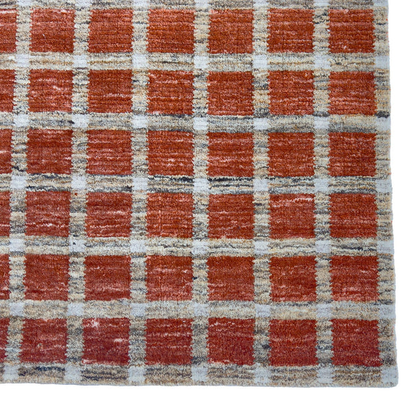 Capel Rugs Tattersall Eco-friendly Handloomed Area Rug - Classic Plaid Design For Versatile Home Decor Brick, Brown 100% Polyester 3112rs07060906500