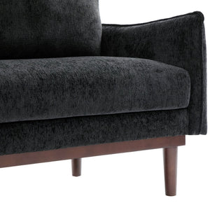English Elm Modern Chenille Loveseat with Pocket Spring Cushions and Rubberwood Legs for Living Room N763P347228B