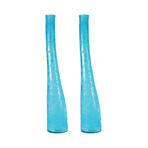 Voile 23-inch Bottles (Set of 2) - Textured Aroma Blue 311338/S2 Elk Home