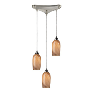 Sandstone 10'' Wide 3-Light Pendant - Satin Nickel 31137/3 Elk Lighting