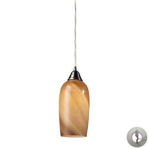 Sandstone 5'' Wide 1-Light Pendant - Satin Nickel - Includes Adapter Kit 31137/1-LA Elk Lighting