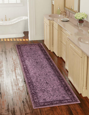 Unique Loom Purple La Jolla 6' Round Rug - Vibrant Luxury Centerpiece For Home Décor And Modern Living Spaces Purple  3114664-unique-loom