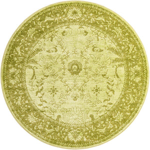Unique Loom Purple La Jolla 6' Round Rug - Vibrant Luxury Centerpiece For Home Décor And Modern Living Spaces Light Green  3114669-unique-loom