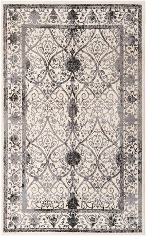 Unique Loom Beige Elegant Runner For Hallways - Durable 3' X 10' Design Perfect For Home Decor Enhancement Ivory,Gray  3114710-unique-loom