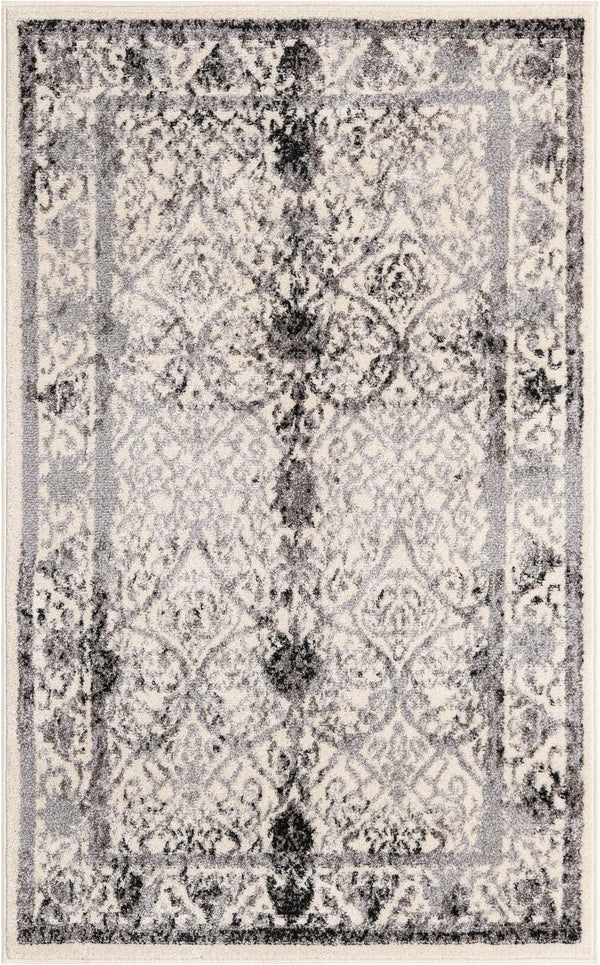 Unique Loom Beige Elegant Runner For Hallways - Durable 3' X 10' Design Perfect For Home Decor Enhancement Ivory,Gray  3114711-unique-loom