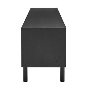 Kayla 85" Media Stand - Modern Centerpiece with Unique Fish Bone Pattern & Elegant Design Elements