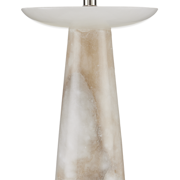 Pharos Alabaster Table Lamp - Exquisite Natural Stone Design by Tom Caldwell, Contemporary Charm