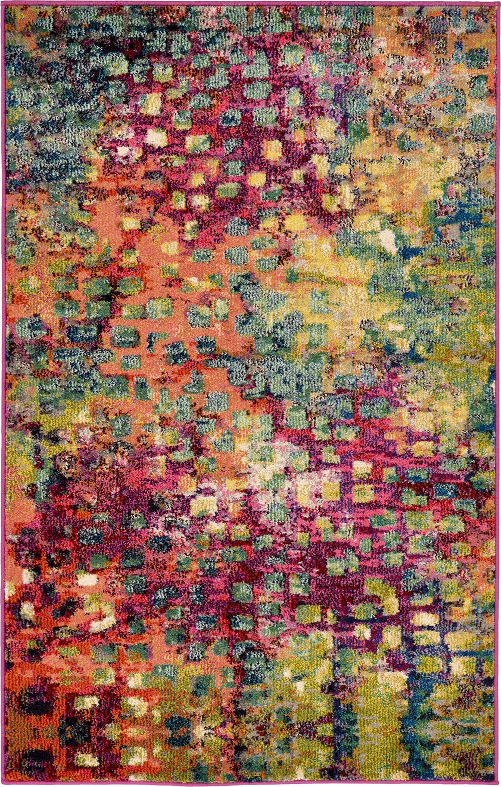 Unique Loom Multi Vibrant Patterned Jardin Rug - Elevate Your Living Space With Artistic Flair And Colorful Design Multi  3119584-unique-loom