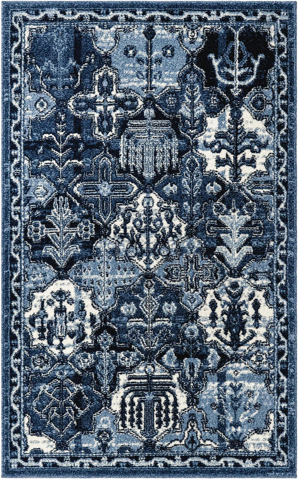 Unique Loom Blue La Jolla 6-foot Round Rug – Elegant, Durable Design Perfect For Modern And Traditional Spaces Blue  3119746-unique-loom