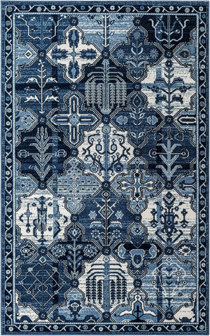 Unique Loom Blue La Jolla 6-foot Round Rug – Elegant, Durable Design Perfect For Modern And Traditional Spaces Blue  3119750-unique-loom