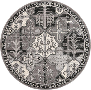 Unique Loom Blue La Jolla 6-foot Round Rug – Elegant, Durable Design Perfect For Modern And Traditional Spaces Gray  3119755-unique-loom