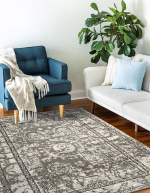 Unique Loom Ivory Runner - Elegant 2' X 6' La Jolla Design For Stylish Hallways And Entryways, Durable Weave Gray  3133457-unique-loom