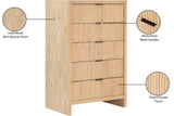 Fairfax Natural Chest 311Natural-CH Meridian Furniture