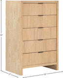 Fairfax Natural Chest 311Natural-CH Meridian Furniture