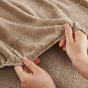 English Elm 4 Pcs Queen Micro Plush Sheet Set - Ultra-Soft Taupe Bedding For Year-Round Cozy Comfort & Style B035P319764
