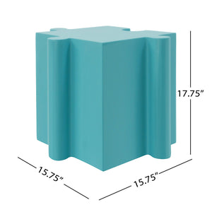 English Elm Christopher Knight Home® - Puzzle Art Side Table - Modular Light Blue Mgo Design For Indoor & Outdoor Custom Layouts, Versatile! N770P347931L