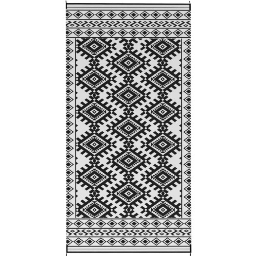 English Elm Outdoor Reversible Polypropylene Rug with Graphic Rhombus Pattern for Patio Camping T3971P421506