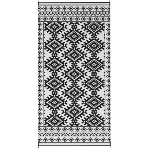 English Elm Outdoor Reversible Polypropylene Rug with Graphic Rhombus Pattern for Patio Camping T3971P421506