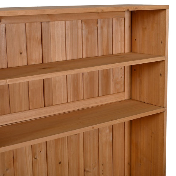 English Elm (with Hutch) Topamx Solid Fir Potting Bench Patio Workstation Spice Rack Drawer Natural N717P404330A