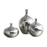 Madison Park Signature Ansen Transitional Mirrored Ceramic Decorative Vases 3-piece set MPS162-347 Silver