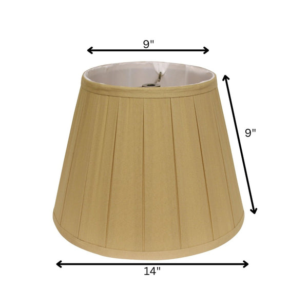 English Elm Slant Shantung Silk Box Pleat Lampshade Washer Fitter Warm Amber Glow Tailored B075101270