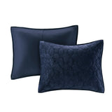 Madison Park Harper Glam/Luxury 3 Piece Velvet Quilt Set MP13-3304 Navy