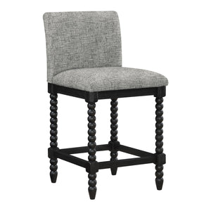 OSP Home Furnishings ELIZA 26" Spindle Counter Stool  Graphite / Black