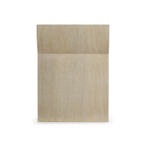 Bernhardt Asana Oak Pedestal Accent Table with Faux Travertine Top for Modern Living