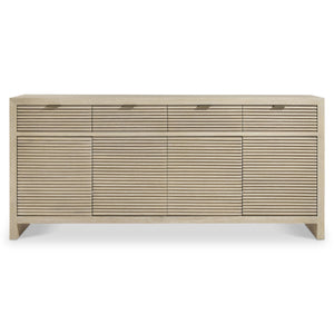 Bernhardt Asana Wire-brushed Oak Buffet with Slatted Doors for Japandi Dining Rooms