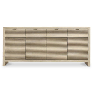 Bernhardt Asana Wire-brushed Oak Buffet with Slatted Doors for Japandi Dining Rooms
