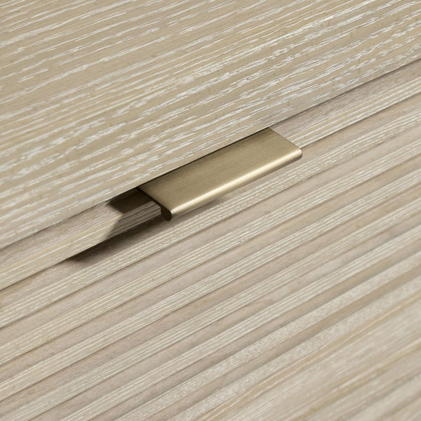 Bernhardt Asana Wire-brushed Oak Buffet with Slatted Doors for Japandi Dining Rooms