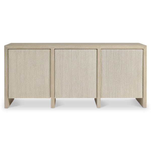 Bernhardt Asana Wire-brushed Oak Buffet with Danish Cord Doors and Soft-close Storage