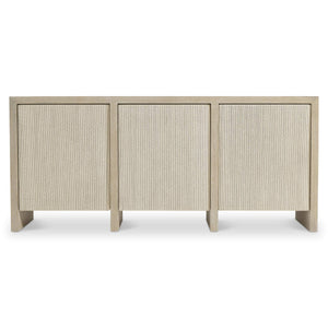 Bernhardt Asana Wire-brushed Oak Buffet with Danish Cord Doors and Soft-close Storage