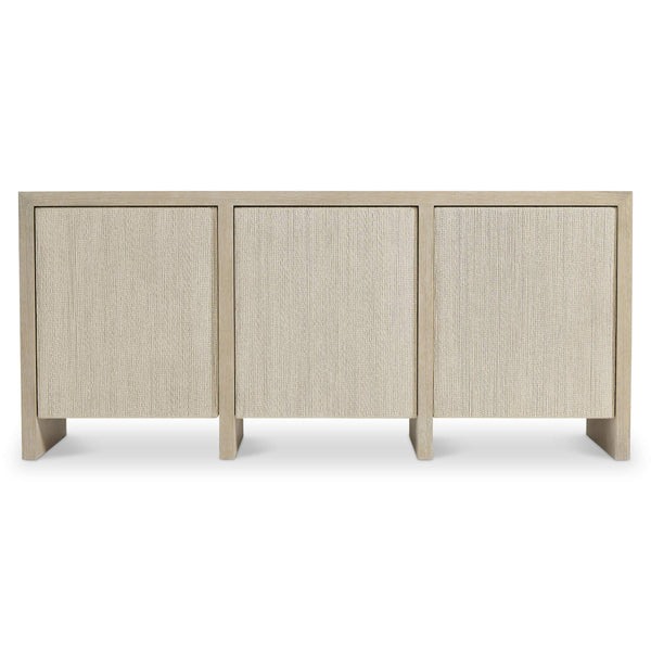 Bernhardt Asana Wire-brushed Oak Buffet with Danish Cord Doors and Soft-close Storage