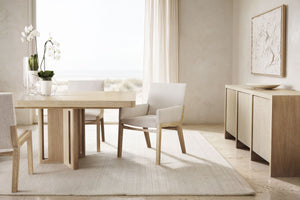 Bernhardt Asana Wire-brushed Oak Buffet with Danish Cord Doors and Soft-close Storage