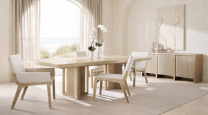 Bernhardt Asana Wire-brushed Oak Buffet with Danish Cord Doors and Soft-close Storage