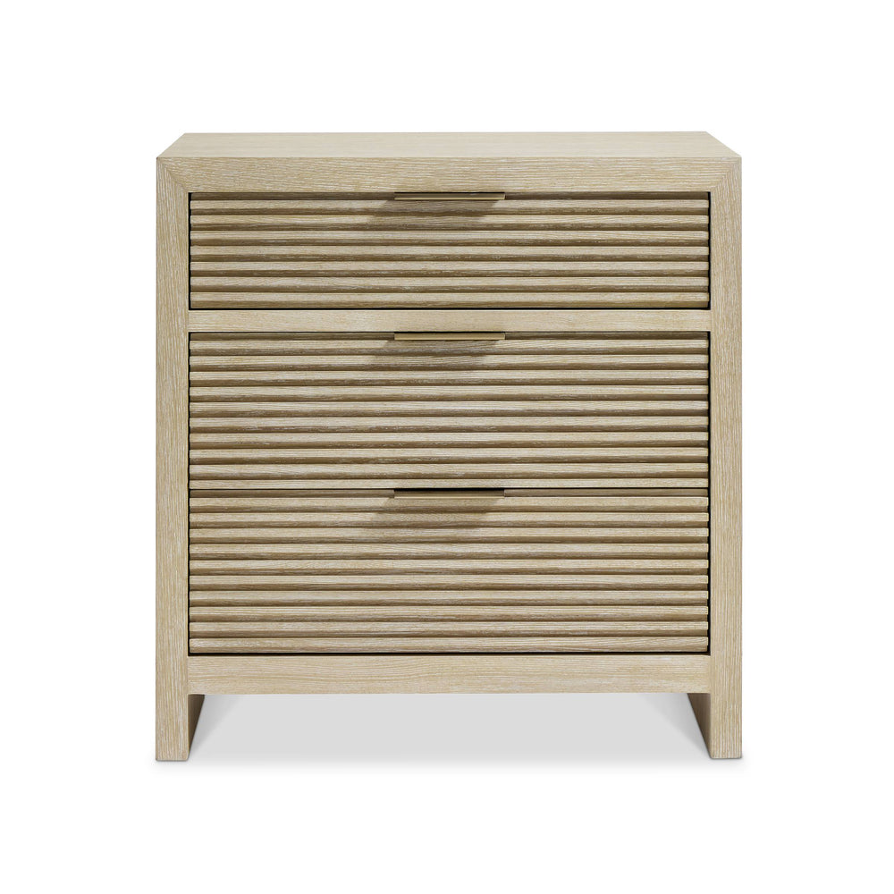 Bernhardt Bernhardt Asana Wire-brushed Oak Nightstand with Slatted Drawers and Usb Charging 312231