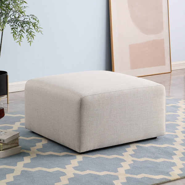 English Elm 01 Ottoman Beige Modular Chenille U-Shaped Sofa Sectional – Solid Wood Frame, Flexible Reconfiguration W1099P361838